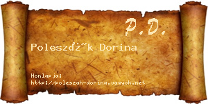 Poleszák Dorina névjegykártya